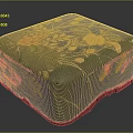 Black Decorative Floor Cushion With Golden Leaf And Red Flower Patterns For Traditional Home Decoration