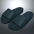 Comfortable Dark Blue Slippers With Simple Design Non Slip Sole For Home Use