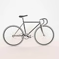 Classic Bicycle With Black Frame Orange Handlebars Gears Chain And Close Up Details