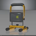 Portable Yellow And Black Furniture With Handle And Rolling Base For Lighting