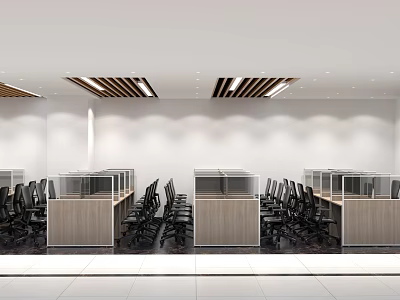 modern public office area office 3d model