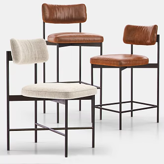 Modern Bar Chair Single Chair Bar Chair 3d model