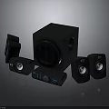 High Quality Home Audio System With Subwoofer Satellite Speakers And Control Panel