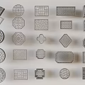 Hollow flower window garden stone window grilles Chinese lattice window hollow flower window view wall 3d model