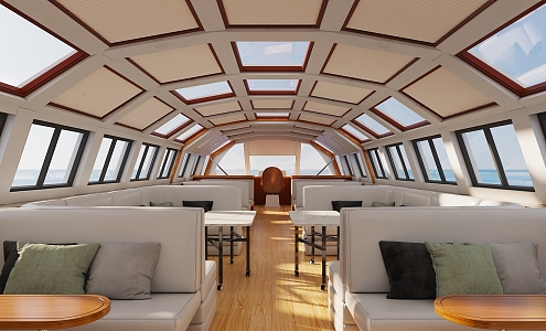 Modern cruise ship interior 3d model