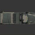 Military Heavy Duty Truck With Green Camouflage Multiple Rocket Launcher System Design