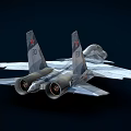 Gray Camouflage Fighter Jet With Twin Vertical Tails Sharp Nose Cockpit And Red Star Emblem