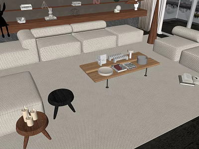 Modern Sofa Coffee Table Combination Sofa Coffee Table 3d model