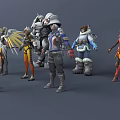 Game and Movie Characters With Various Mechanical Designs Winged Outfits And Colorful Costumes