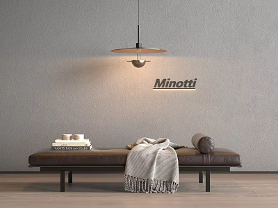 Modern bed end stool 3d model
