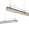 Modern Linear Pendant Lights With Sleek Metal Frame And Hanging Design 3d model
