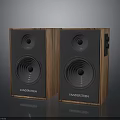 Van der Steen Electronic Audio Speakers With Wooden Cabinet And Dual Drivers