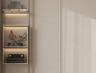 Light Luxury Storage Rack Leather Hard Bag Cabinet 3d model