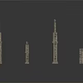 Ancient Stone Architectural Components With Multiple Arch Designs And Shapes