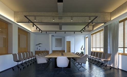 Introduction of Naked Dress Industrial Wind Meeting Room 3d model