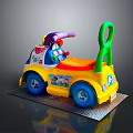Children's Colorful Toy Car With Playful Design And Cartoon Patterns