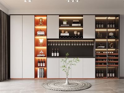 Modern wine cabinet 3d model