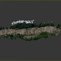 Natural Mountain Landscape With Lush Green Vegetation Rocky Cliffs And Layered Terrain