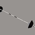 Sports Equipment Barbell With Black Weight Plates And Metal Bar For Strength Training