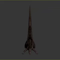 Game Movie Character Godzilla With Purple Skin Spiked Back And Open Mouth Standing Pose