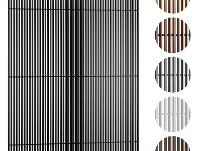 Contemporary Flat Panel Doors With Vertical Stripes And Assorted Color Choices 3d model