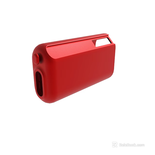 Red Compact Portable Storage Container With Handle And Opening Design 3d model 