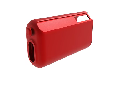 Red Compact Portable Storage Container With Handle And Opening Design 3d model
