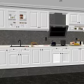 Modern Kitchen Interior Design With White Cabinets Countertop And Appliances
