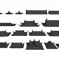 Traditional Chinese Architectural Roof Components With Various Curved Eave Designs