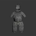Historical Medieval Metal Armor With Helmet Chest Plate And Leg Protection