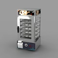 Commercial Food Steamer With Glass Door And Multiple Layer Racks