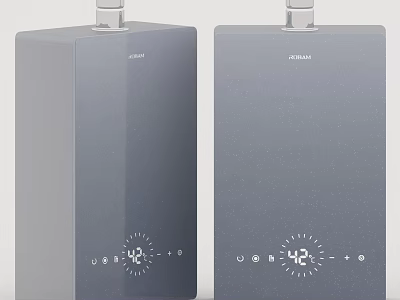 Two JIMAHI Gray Electrical Devices With Temperature Display And Control Buttons 3d model