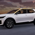 White Kia SUV With Yellow Roof Accents Sporty Front Design And Black Alloy Wheels