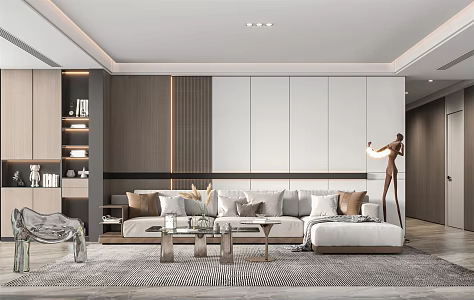 modern living room 3d model