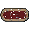 Elegant Poker Table Design Featuring Dice Chips And Playing Cards 3d model