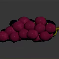 Bright Colorful Grapes Green Blue Purple Pink Bunches on Dark Background