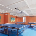 Modern table tennis room 3d model