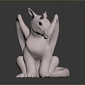 Cute Pink Dragon Figurine In Sitting Pose With Shiny Surface And Smooth Texture