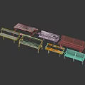 Various Outdoor Chairs with Metal Frame and Assorted Colors for Garden Patio Seating