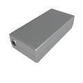 Gray Rectangular Electronic Device With Smooth Surface Ventilation Holes And Interface Port