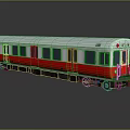 Modern Red And White Train Exterior Design With Windows And Doors