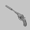 Vintage Revolver With Wooden Grip Metal Cylinder And Classic Design Details