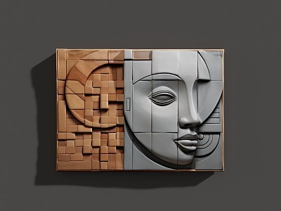 Three-dimensional wall decoration model