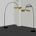 Architonic modern floor lamp fishing lamp metal floor lamp 3d model