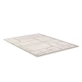 Light Colored Square Rug Featuring Stone Tile Pattern And Textured Surface Design 3d model