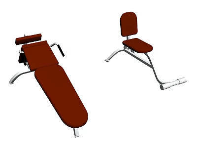 Fitness equipment fixed angle abdominal muscle training board 3d model