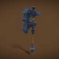 Cartoon Axe Tomahawk Game Equipment Short Handle Axe Medieval Weapon Cold Weapon Fantasy Weapon 3d model