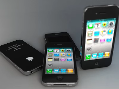 Modern mobile phones 3d model