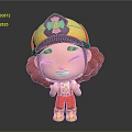 Cartoon Firefighter Character With Red Curly Hair Firefighter Helmet Red Uniform And Yellow Boots