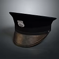 Stylish Black Hat With Metal Badge And Brown Brim Daily Life Accessory